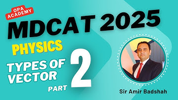 Types of Vector | Lecture #3 | MDCAT  Physics