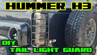 Hummer H3  Rear tail light guards installation