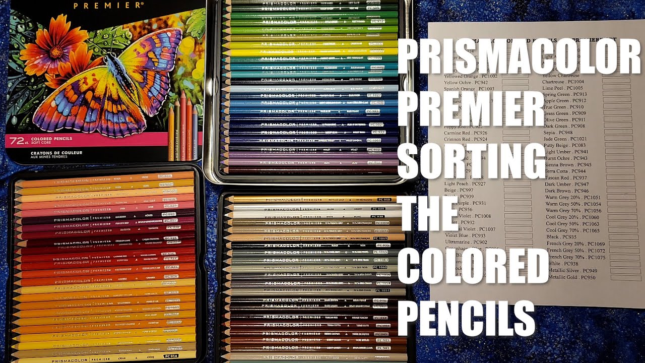 Complete List of 150 Prismacolor Premier Colored Pencils Names in