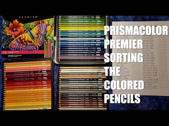 Sorting Organizing my PrismaColor Premier 72 Colored Pencil Set