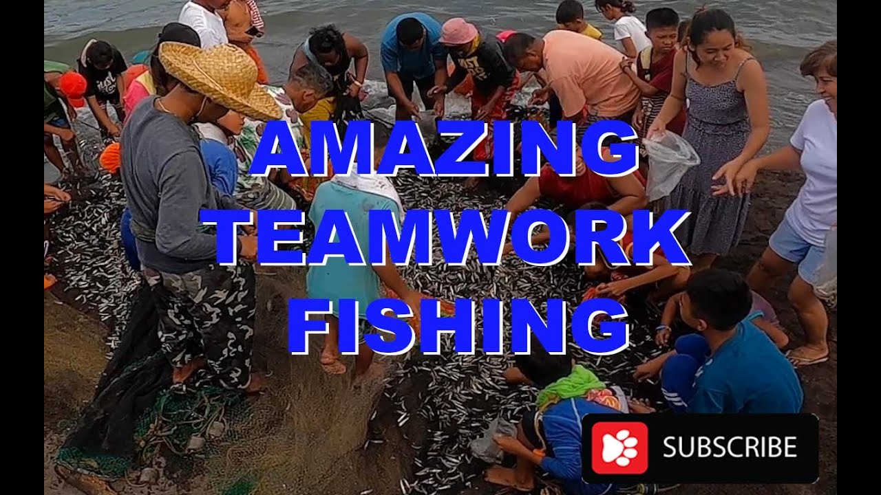 The Great South Bound Adventure Whole Family using Teamwork to Fish With Nets Vanlife Philippines