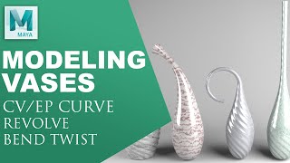 Modeling Vases in Maya using Bend and Twist tool
