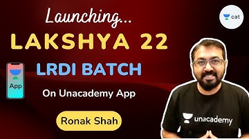 🎯 Lakshya Batch 2022 | LRDI Batch Launch | All Details | Ronak Shah