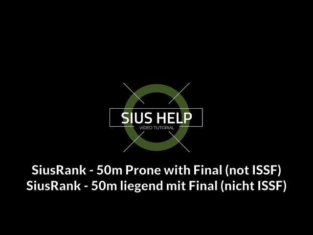 SiusRank - 50m Prone with Final (not ISSF)