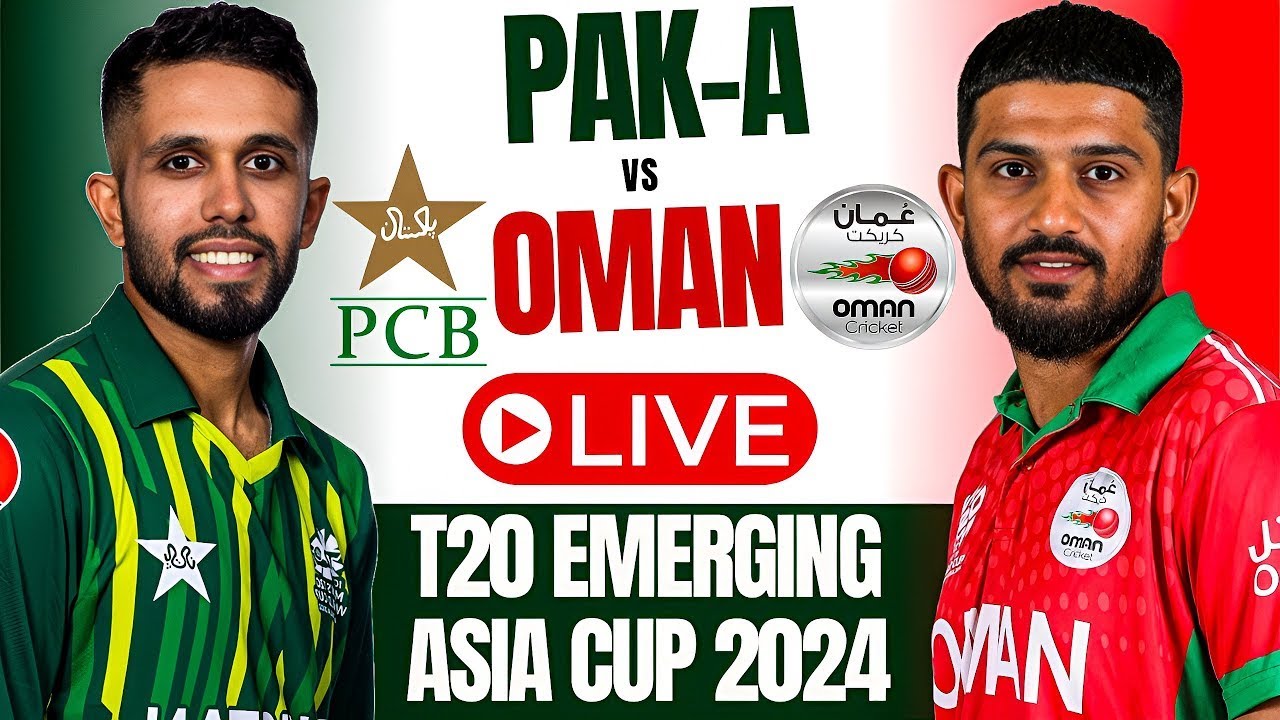 Pak A vs Oman match live 🛑 emerging asia cup match 2025 - YouTube
