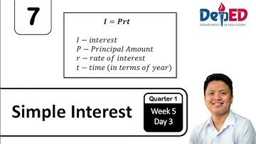 Solve Money Problems Involving Percentages | Simple Interest | Grade 7 Mathematics | Q1 W5