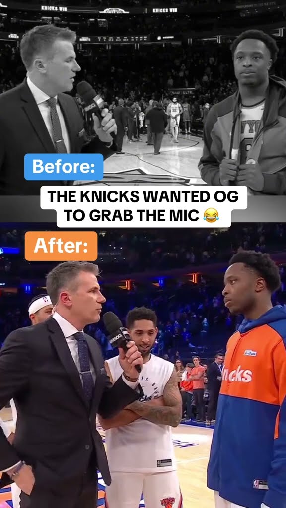 The Knicks made a special mic for OG Anunoby ?