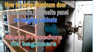 How to setup aluminum door and composite panel for hanging cabinets screenshot 3