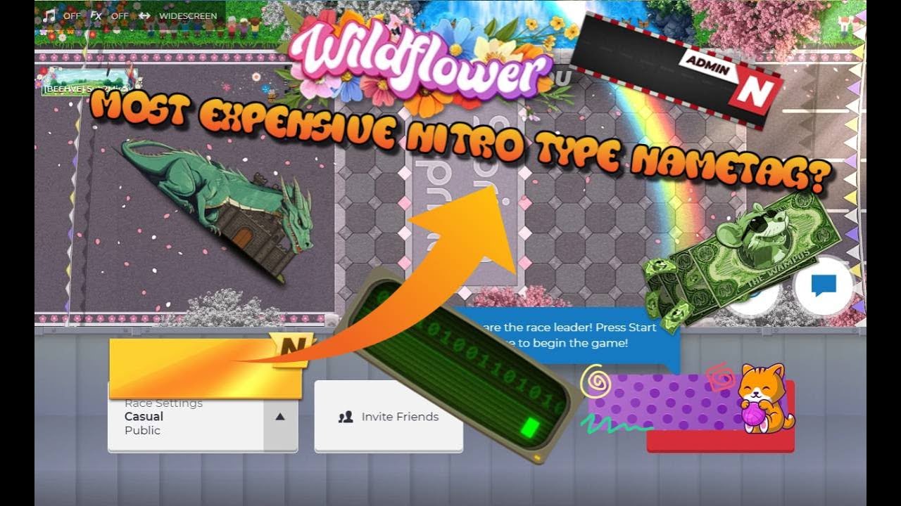 Most Expensive Nitro Type Nametag! What is it? MOST expensive+most expensive BUYABLE nametag! DeanHP