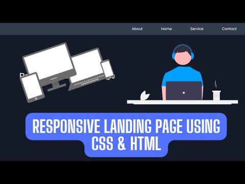 Responsive Landing Page Design using CSS & HTML || No Javascript - YouTube