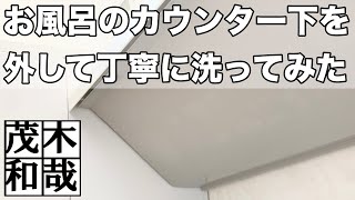 お風呂のカウンターの下を丁寧に洗ってみた【掃除動画】