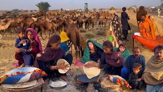 Desert Women Morning Routine In Winter | Cooking Traditional Breakfast | Village Life Pakistan