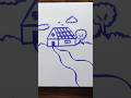 🏡 House Drawing ✨ | Beautiful and Simple Scenery Drawing #easy #drawing #viral #shorts