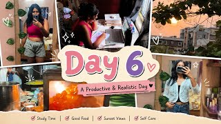 A Slow Productive Day | Day 6 💌✨#routinevlog#studywithme#exercisedaily#health#lifestylevlog#glowup