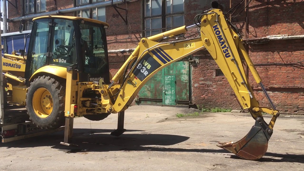 Погрузка экскаватора погрузчика komatsu wb93r5
