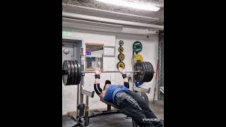 Bench Press 150kg 1 reps for 10 sets with close grip easy - legs up #shorts