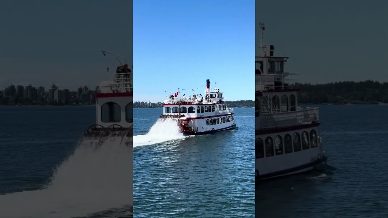 Classic Paddlewheel Cruise Gliding Through Vancouver Harbour 🇨🇦🚢