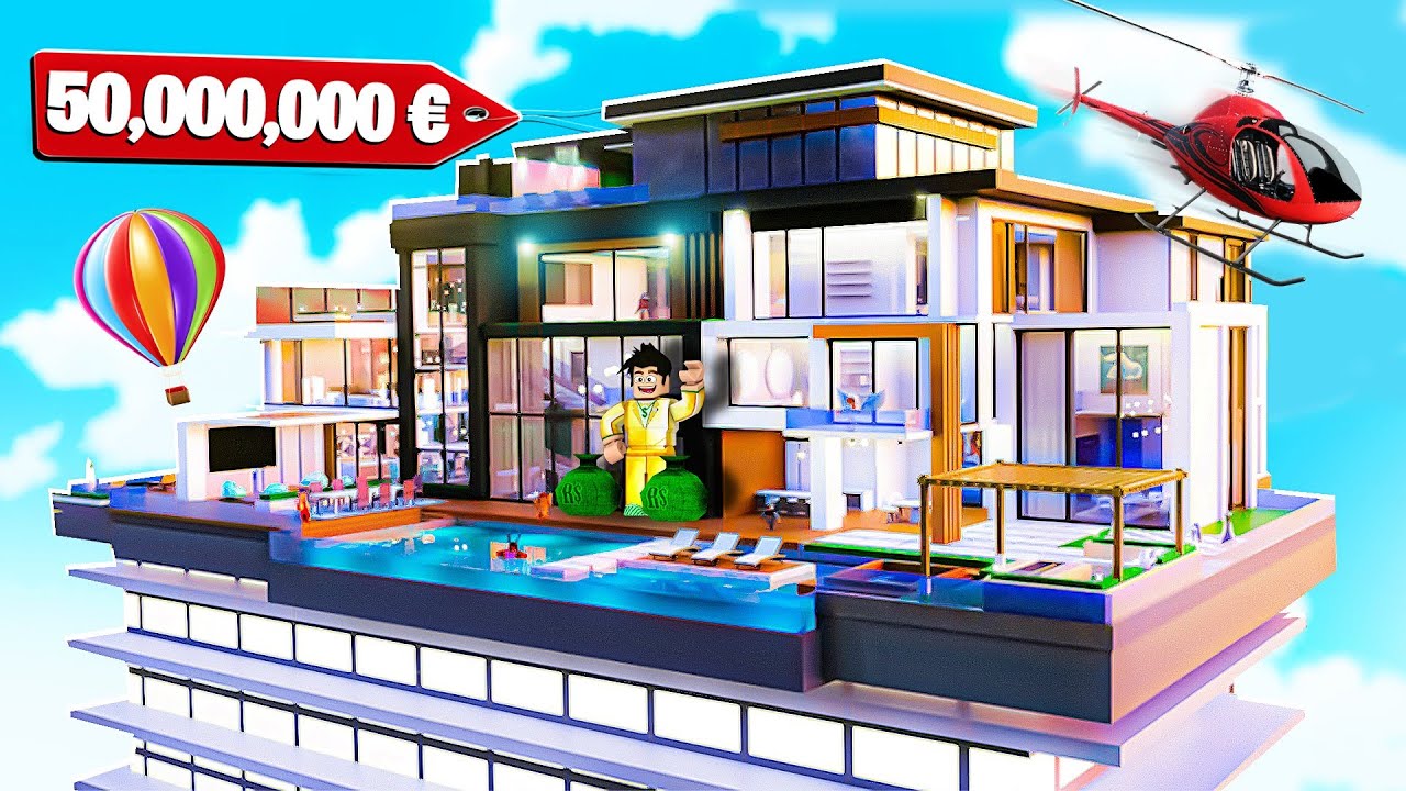 Ma Maison à 50,000,000 € dans Roblox ! (Mega Mansion Tycoon) - YouTube