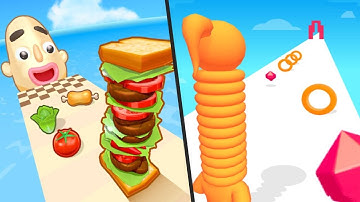 Sandwich Runner / Long Neck Run - All Levels Gameplay Walkthrough UPDATE Mobile - BEST android GAMES
