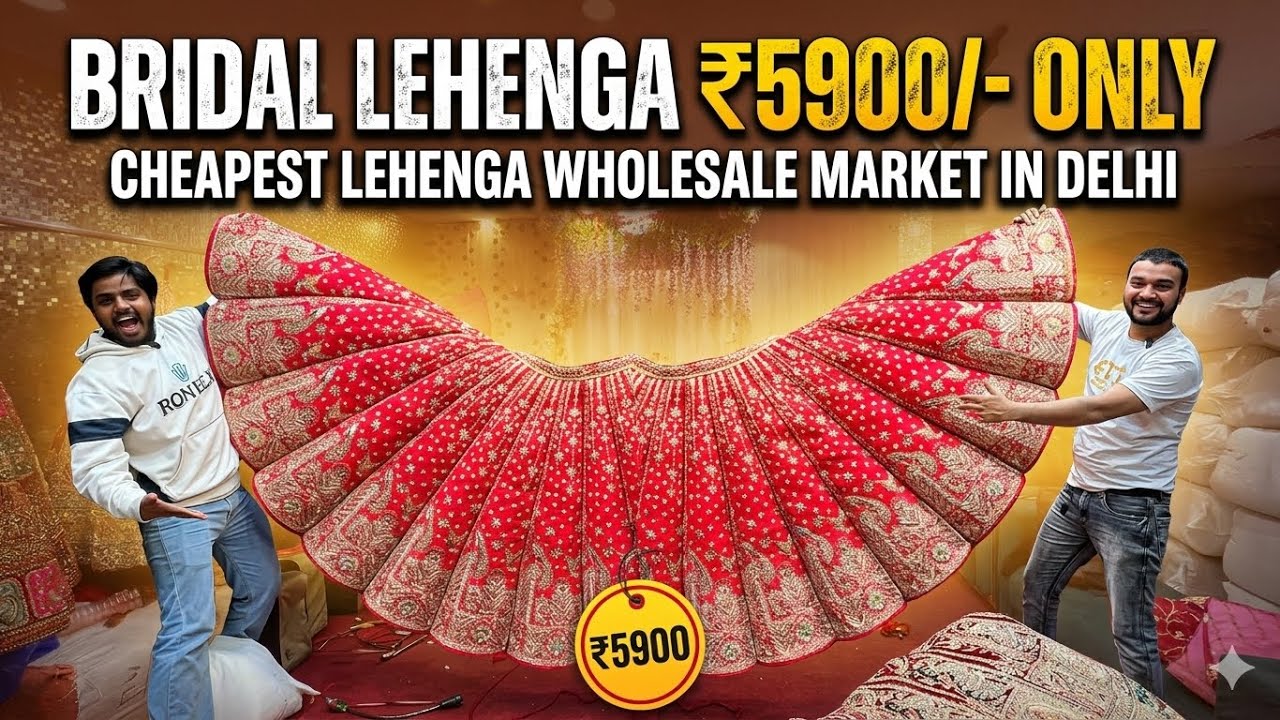 Cheapest Lehenga Choli Wholesale Market in Delhi Chandni Chowk Lehenge Shopping Bridal Lehenga 
