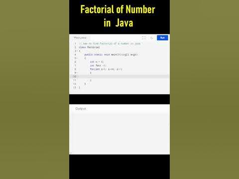 FACTORIAL of number in java - YouTube