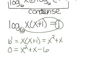 Level Algebra 2 Video 6.2-10 Solve Harder Logarithmic Equations and Inequalities