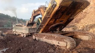 : WOW!!! TOP World's Excavator Fail Win Skills | PC8000 Heavy Equipment Excavator & Dump Truck