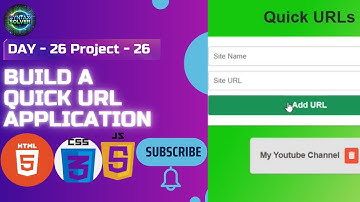 Build a Quick URL Application🚀  in HTML, CSS, & JS | Fast & Easy Tutorial!