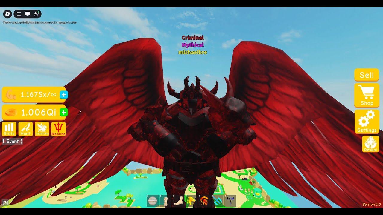 Got GOD BLOODLINE In OG Lifting simulator Roblox