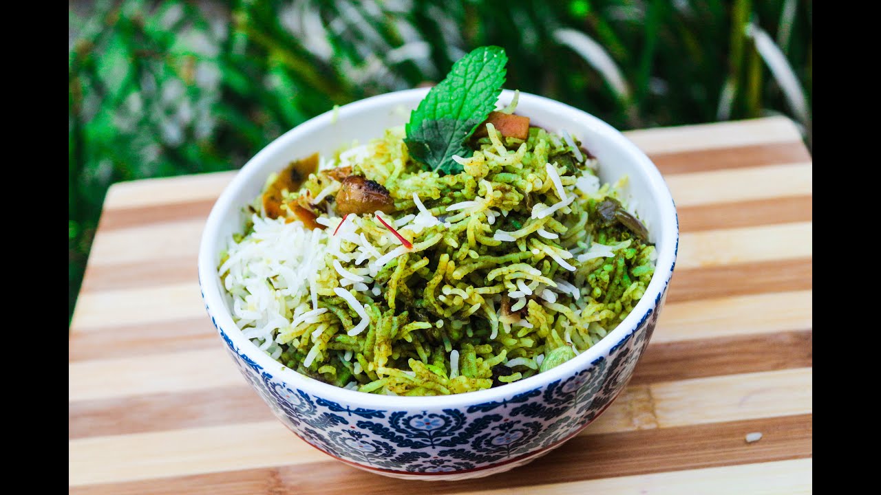 Green Hydarabadi Dum Biryani Handi Biryani By Crazy4Veggie Com