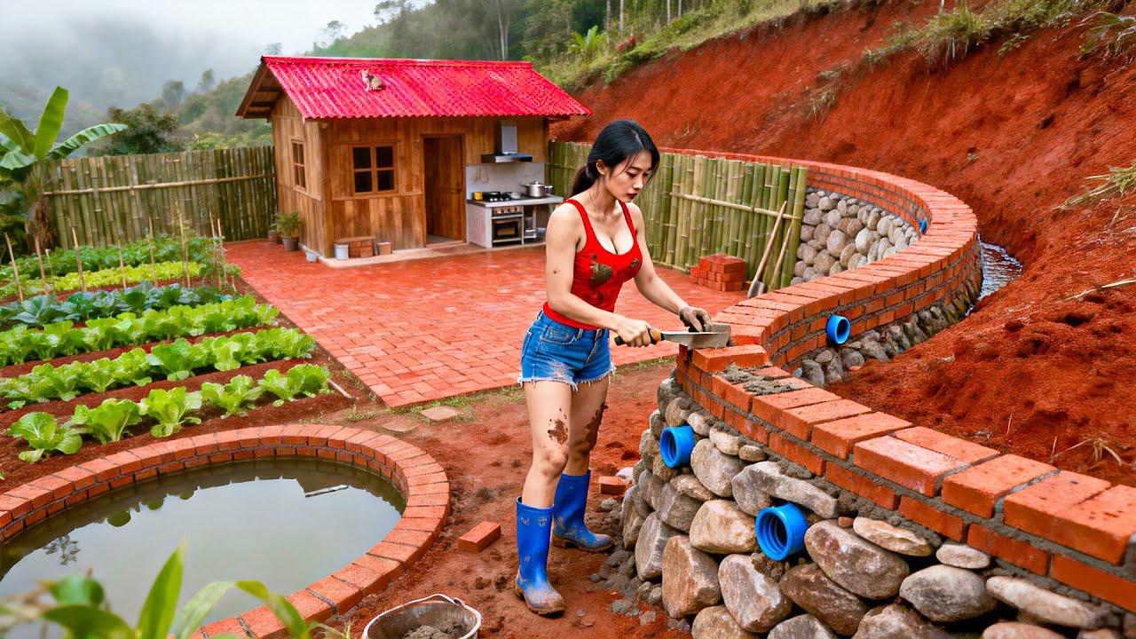 TIMELAPSE - Building Stability in the Wild: Anti-Erosion Columns & Camp Repairs | Vy DIY Build