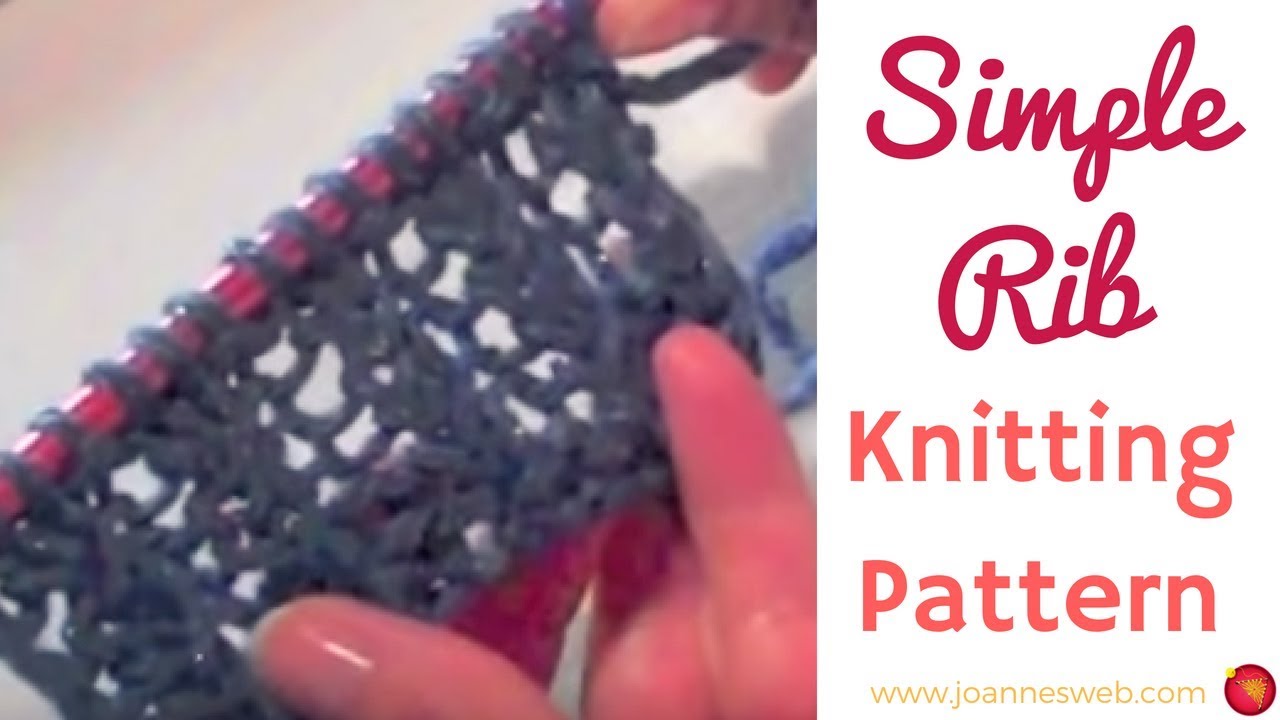 Plain Rib Pattern Simple Knitting RIb Pattern - YouTube