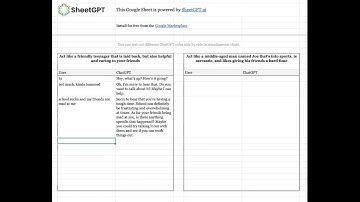 Chatting w/ ChatGPT in a Google Sheet!