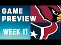 Arizona Cardinals vs. Houston Texans | 2023 Week 11 Game Preview