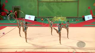 People's Republic of China (CHN) - 2022 Rhythmic Worlds, Sofia (BUL) - Qualifications 5 Hoops