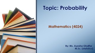 Probability (Past {Paper Question from November 2016/Paper 12/ Question 18)