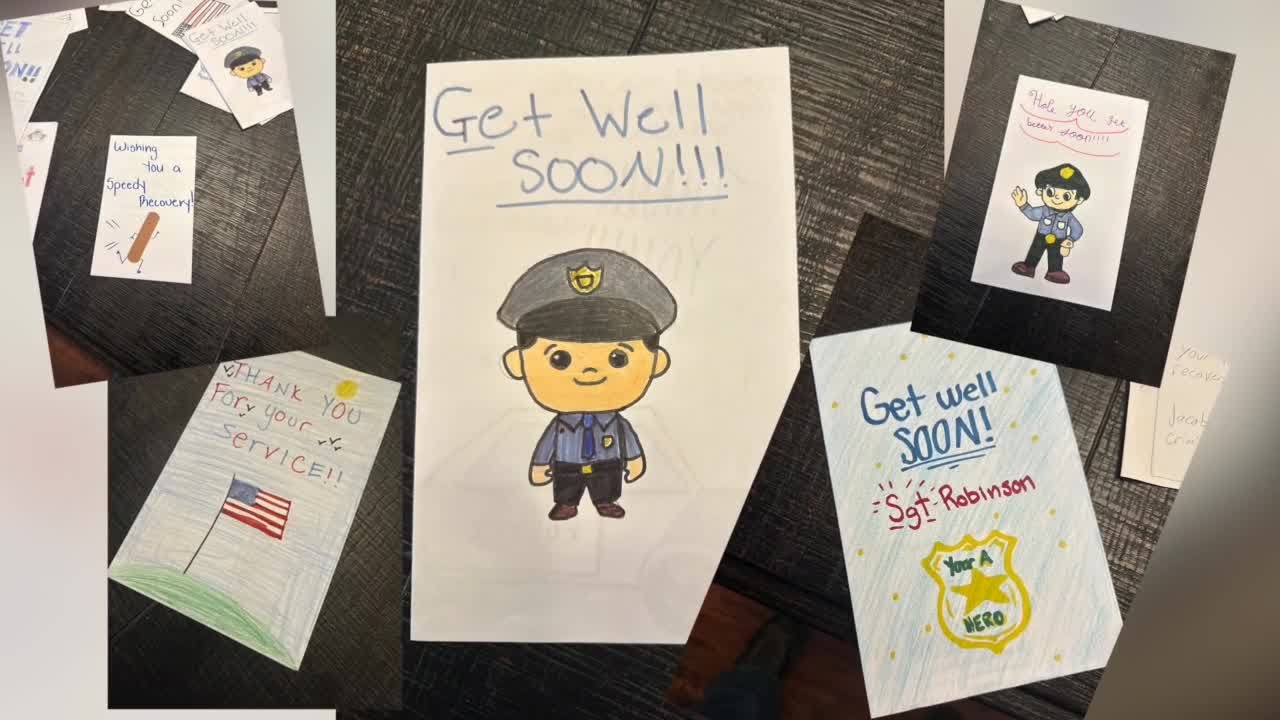 AZ students show support for classmate, injured officer 1,000 miles away