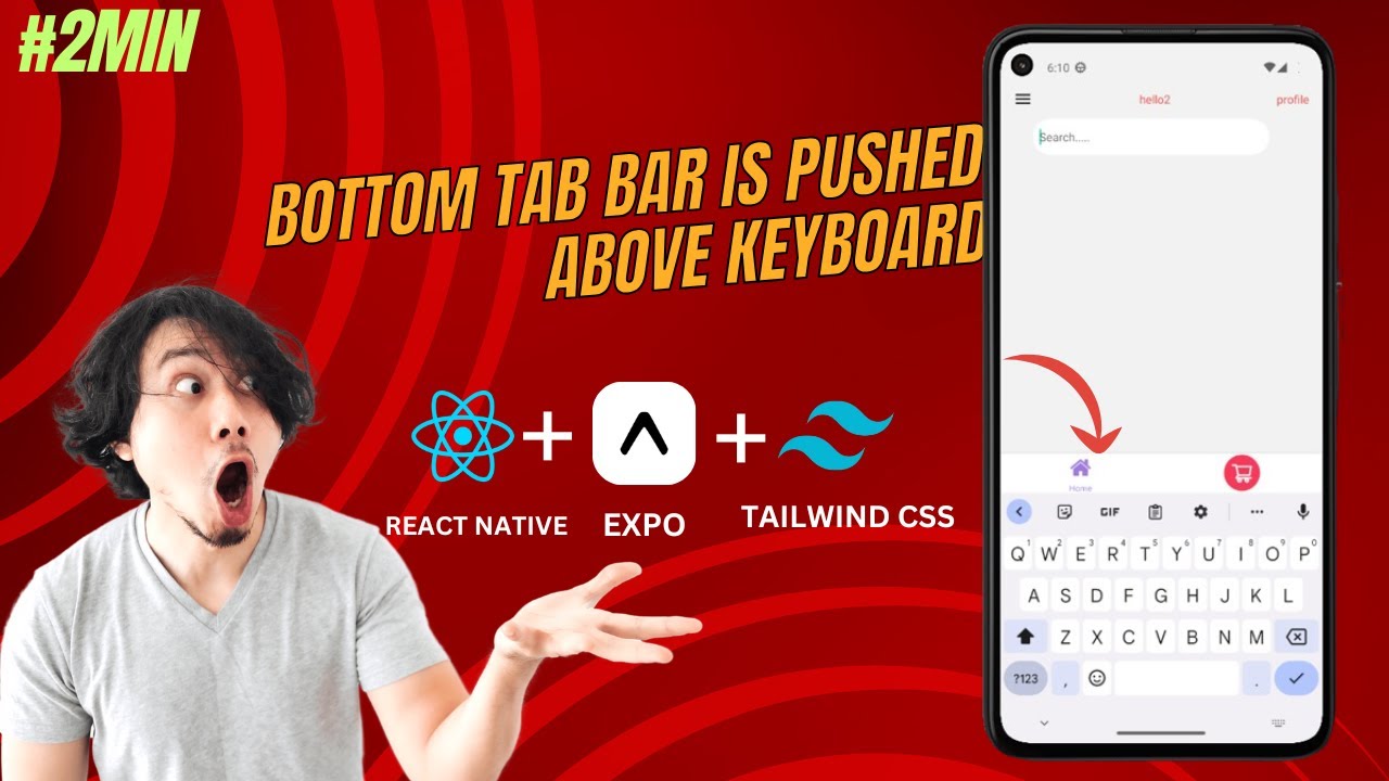 How to Fix Bottom Tab Bar Over Keyboard in React Native Expo 🚀 - YouTube