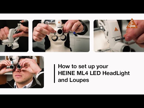 How to set up the HEINE ML4 LED HeadLight and Loupes - video from HEINE
