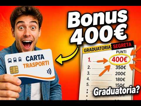 Video Bonus trasporti 2027, come ottenere fino a 400 euro: attenzione alla graduatoria a punti