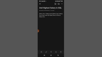 #shorts #2nd Highest salary in SQL #SQL Interview questions