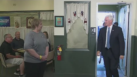VP Pence has lunch at Sally's in Forest City