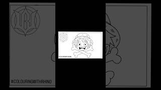 #onepiece (luffy sticker) colouring page