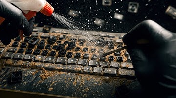 Cleaning the Dirtiest Logitech K520r Keyboard Ever - Shocking Before & After  | Change Cleaning ASMR