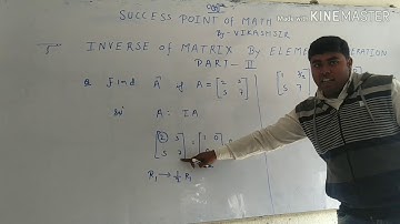 Inverse of matrix in 30 sec trick! matrices class 12