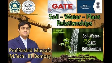 Lecture-1 | Soil-Moisture-Plant Relationship | Irrigation Engineering | Prof. Rashid Mustafa