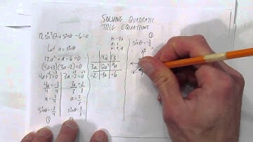 SOLVING QUADRATIC TRIG EQUATIONS