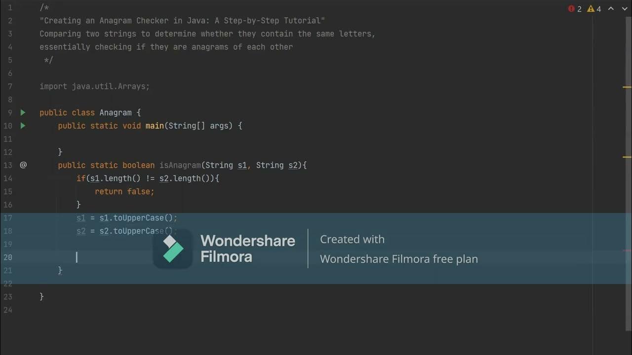 Creating an Anagram Checker in Java: A Simple Tutorial - YouTube