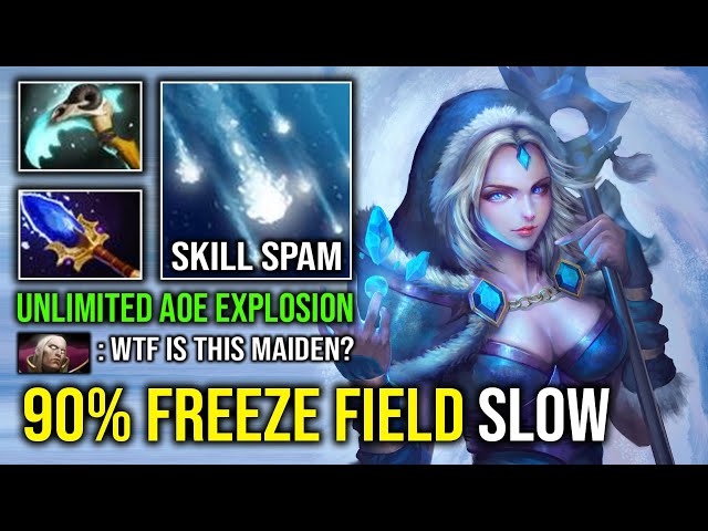 90% AOE FREEZE FIELD SLOW Support Crystal Maiden Unlimited Explosion Frostbite DPS Dota 2 class=