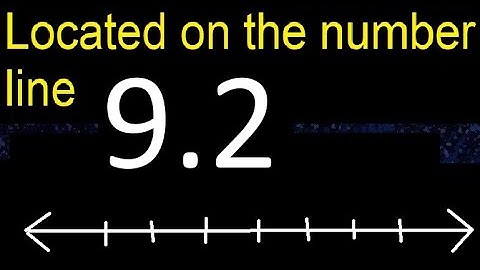 Located 9.2 on the number line 9,2 . Locating decimal numbers . represented